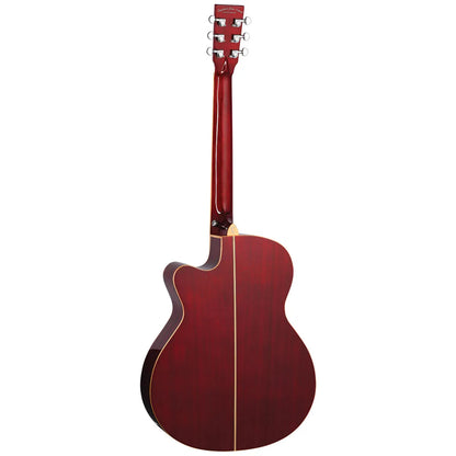 Tanglewood Winterleaf Pro Blonde Superfolk C/E Barossa Red Gloss Acoustic-Electric Guitar [TWPRO4-CE-BLB] — view 3