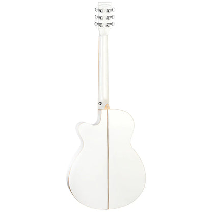 Tanglewood Winterleaf Pro Blonde Superfolk C/E Acoustic-Electric Guitar Whitsunday White Gloss TWPRO4-CE-BLW — view 3