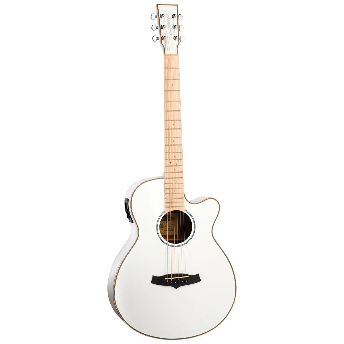 Tanglewood Winterleaf Pro Blonde Superfolk C/E Acoustic-Electric Guitar Whitsunday White Gloss TWPRO4-CE-BLW — view 2