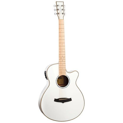 Tanglewood Winterleaf Pro Blonde Superfolk C/E Acoustic-Electric Guitar Whitsunday White Gloss TWPRO4-CE-BLW — view 2