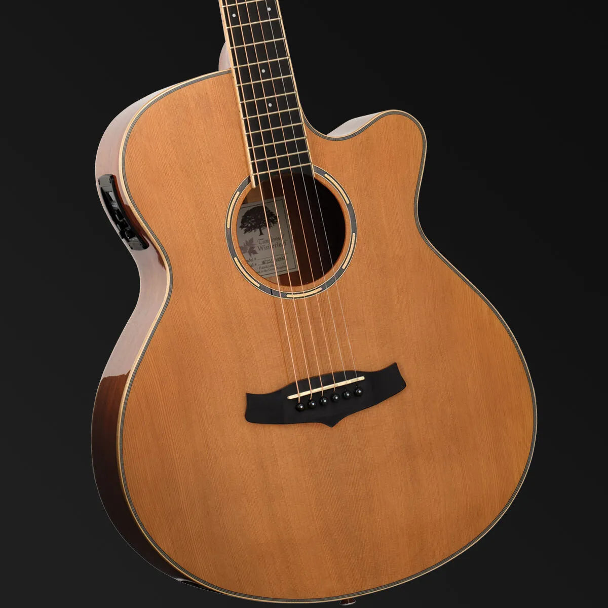 Tanglewood Winterleaf Pro Super Folk C/E Acoustic Guitar Natural Gloss Finish TWPRO4-CE-NA