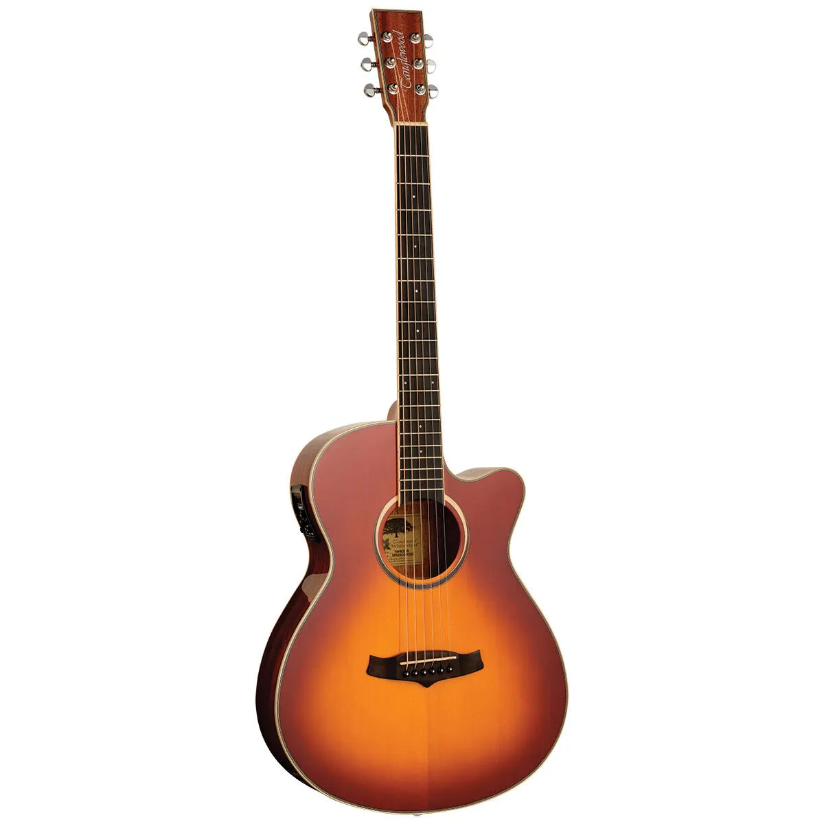 Tanglewood Winterleaf Pro Series Super Folk Cutaway Acoustic Guitar Sunburst TWPRO4-CE-SB — view 2