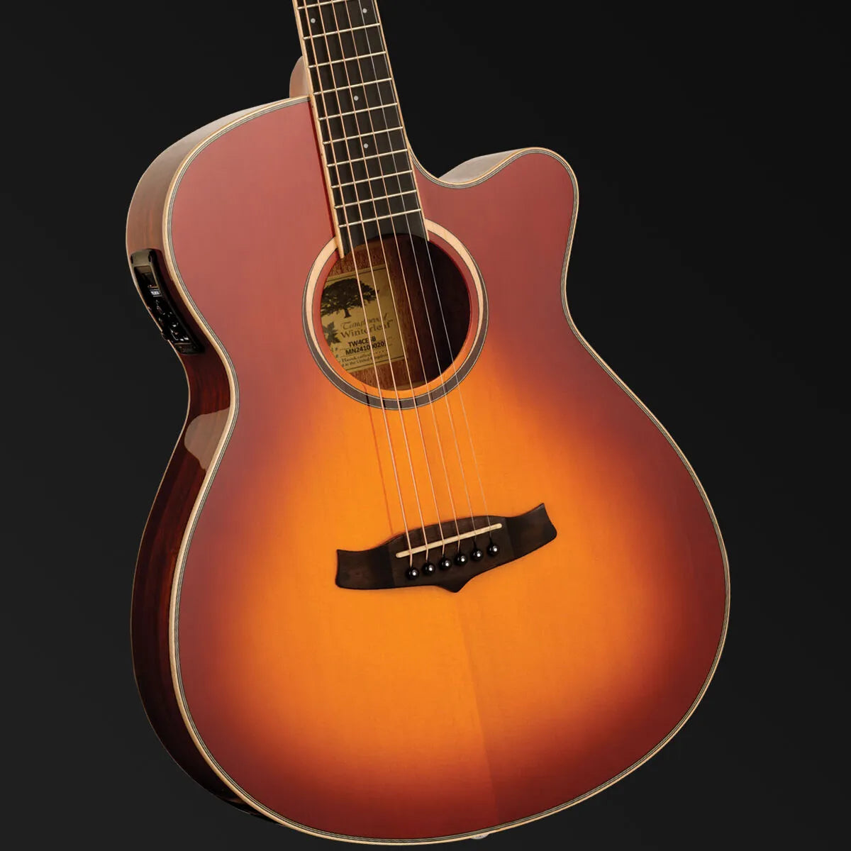 Tanglewood Winterleaf Pro Series Super Folk Cutaway Acoustic Guitar Sunburst TWPRO4-CE-SB