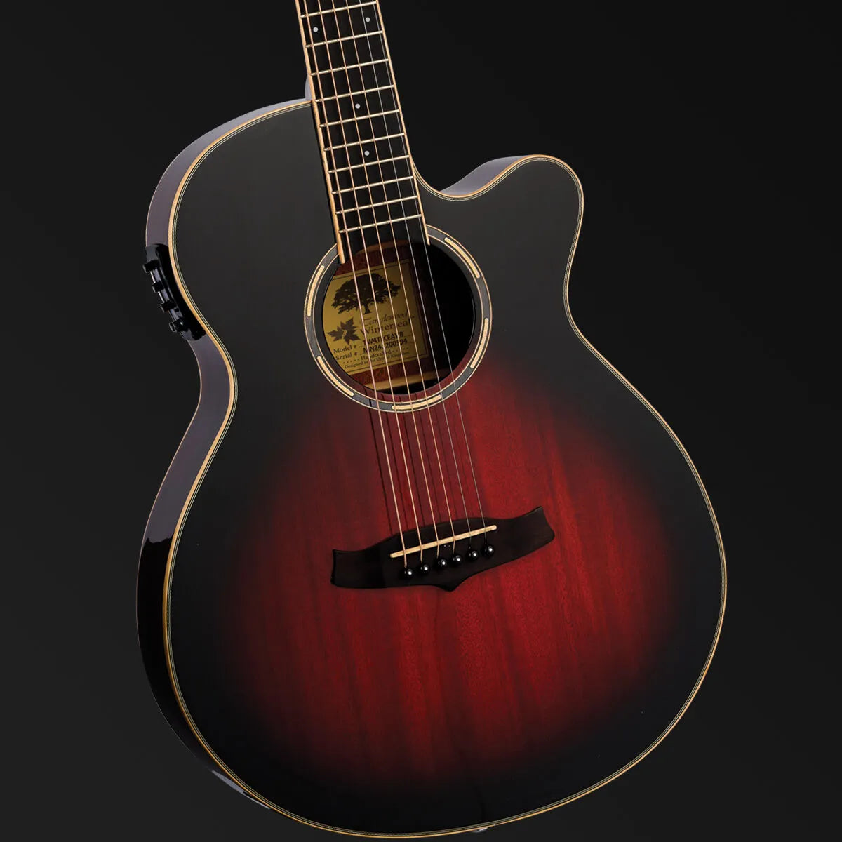 Tanglewood Winterleaf Pro Thinline Super Folk C/E Antique Vintage Burst Guitar [TWPRO4-TL-CE-AVB]