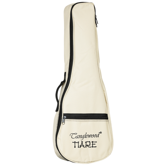 Tanglewood TWTB-UKEB Baritone Ukulele Bag with Foam Padding and Accessory Pocket, Cream
