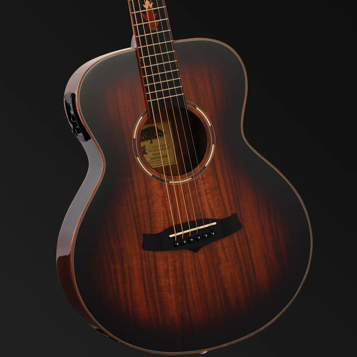 Tanglewood Winterleaf Pro Exotic Mini Acoustic/Electric Koa Guitar TWX1-E-K