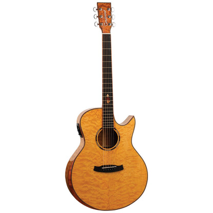 Tanglewood Winterleaf Exotic Solid Top Grand Auditorium Guitar with Florentine Cutaway and Arm Carve TWX6-CE-SMF — view 2