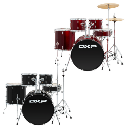DXP Fusion Plus 22 Series 5-Piece Drum Kit with Hardware and Cymbals - Gun Metal Grey