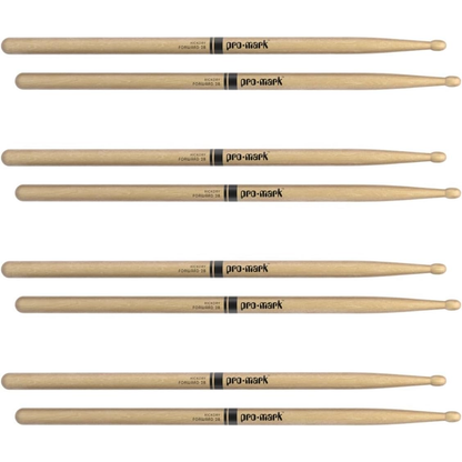 ProMark Classic Forward 2B Hickory Drumsticks Oval Wood Tip 4-Pack PRO-TX2BW4P — view 5