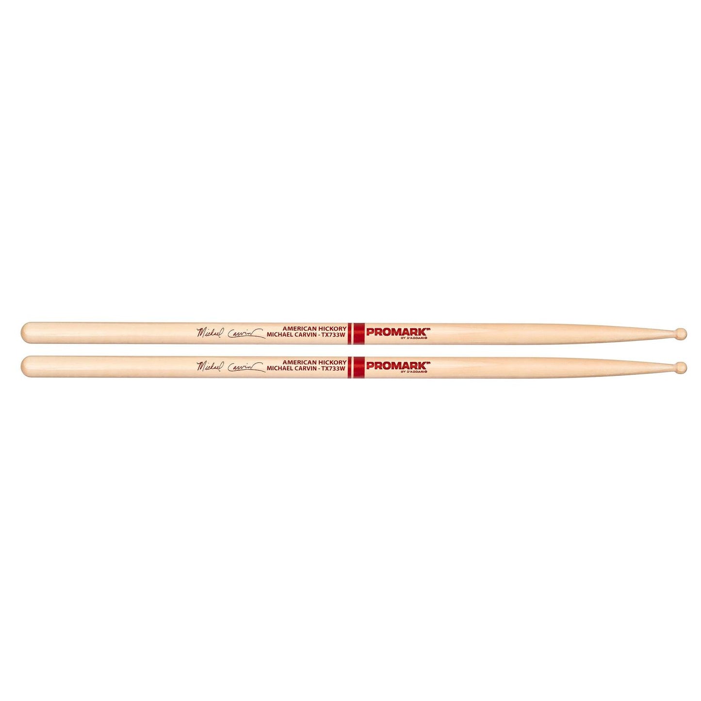 ProMark Hickory 733 Michael Carvin Wood Tip drumstick