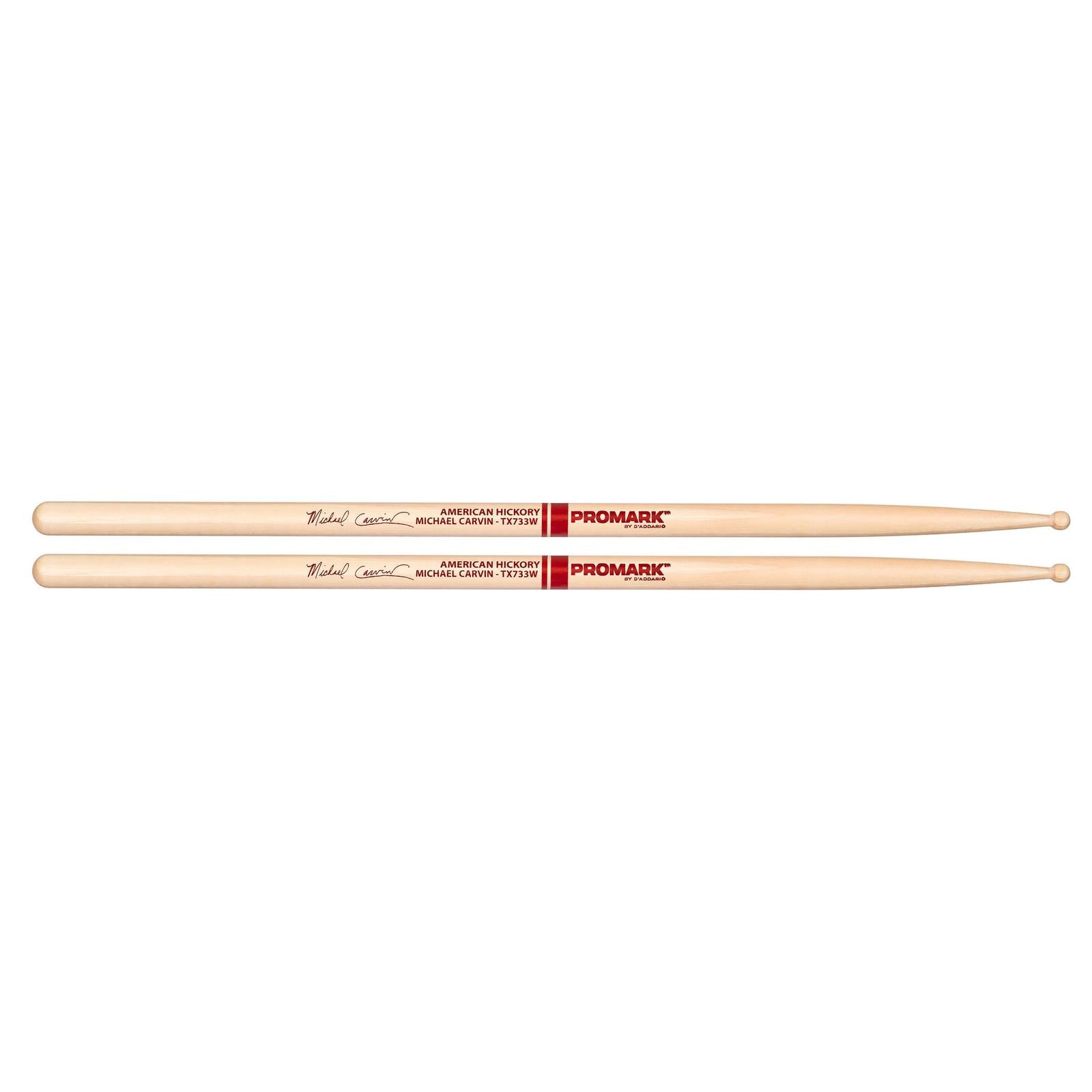 ProMark Hickory 733 Michael Carvin Wood Tip drumstick