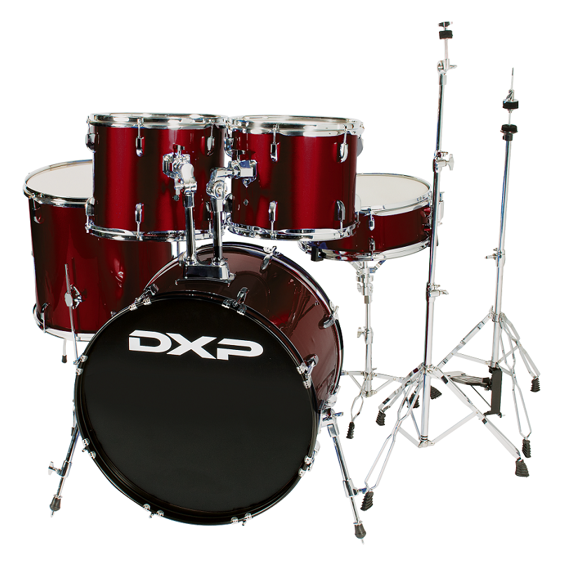 DXP Pioneer Series 22in 5-Piece Rock Drum Kit with Hardware, Cymbals, and Throne — view 4