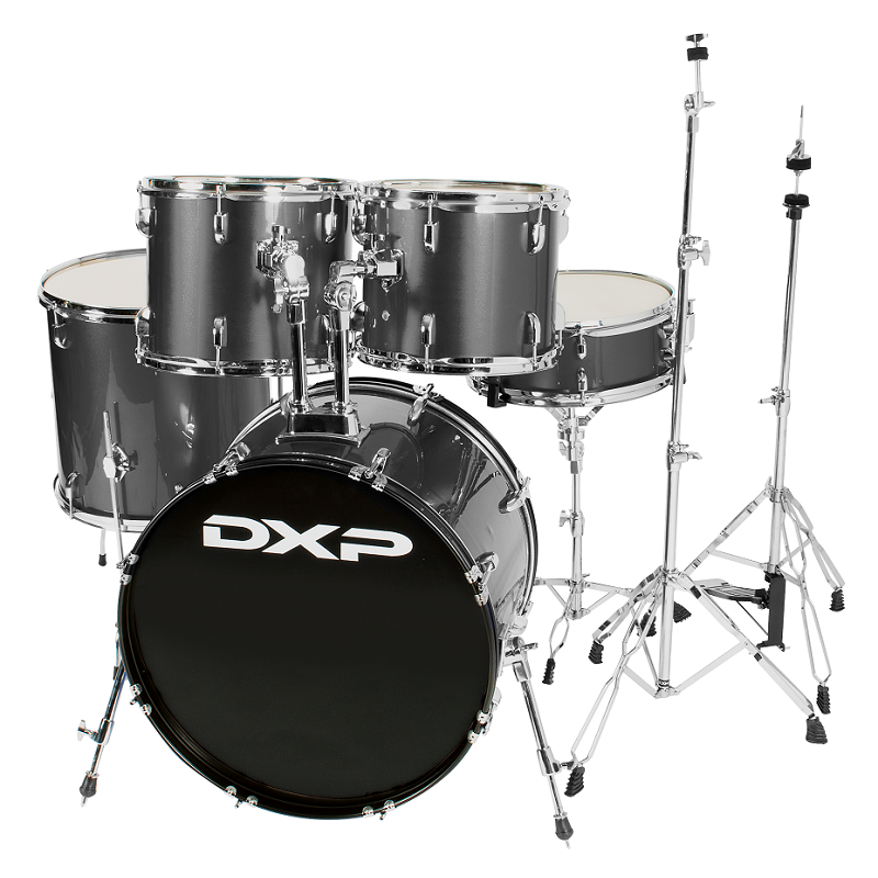 DXP Pioneer Series 22in 5-Piece Rock Drum Kit with Hardware, Cymbals, and Throne — view 6