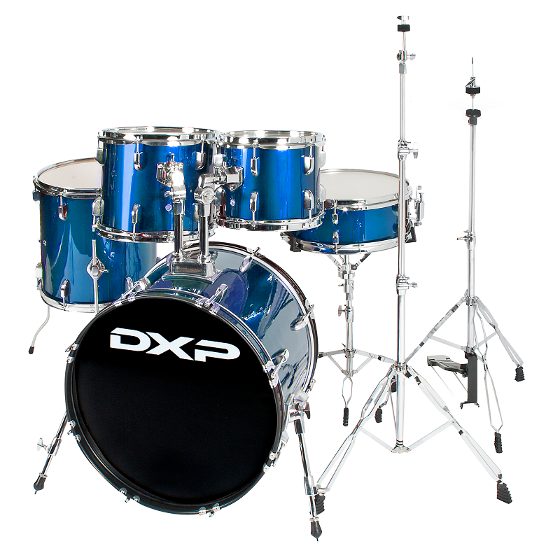 DXP 20in Fusion Drum Kit with Hardware, Cymbals, and Drum Throne — view 3