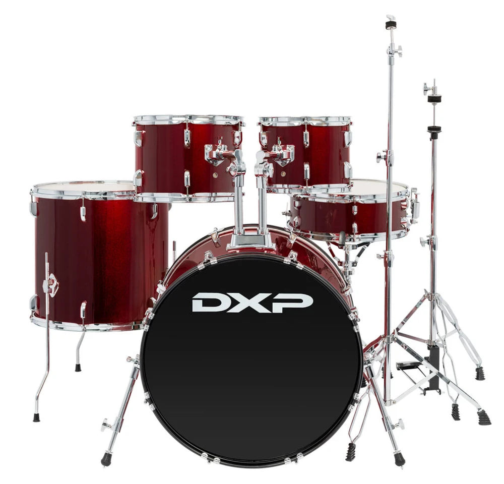 DXP Fusion Plus 22 Series 5-Piece Drum Kit in Wine Red