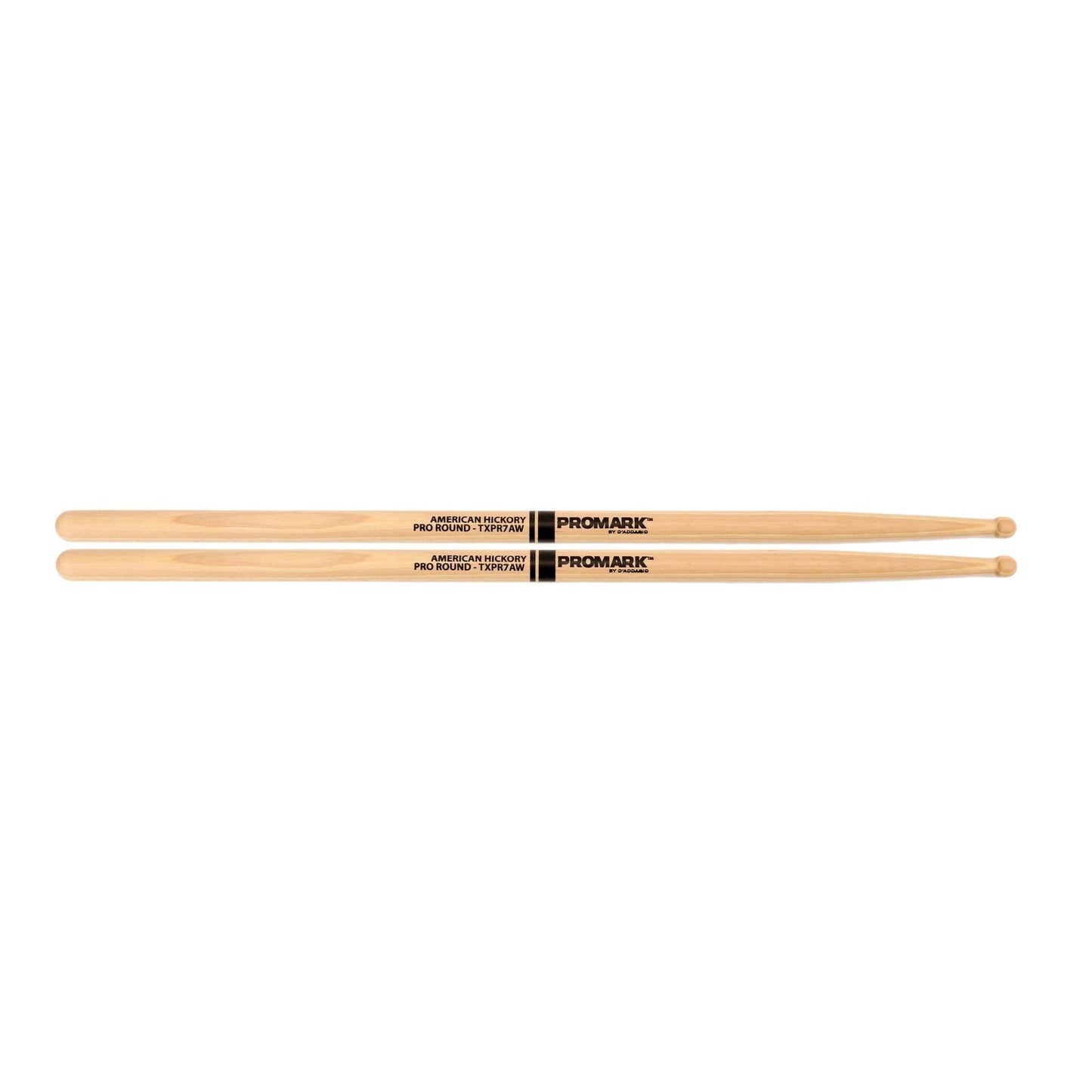 ProMark Hickory 7A "Pro-Round" Wood Tip drumstick