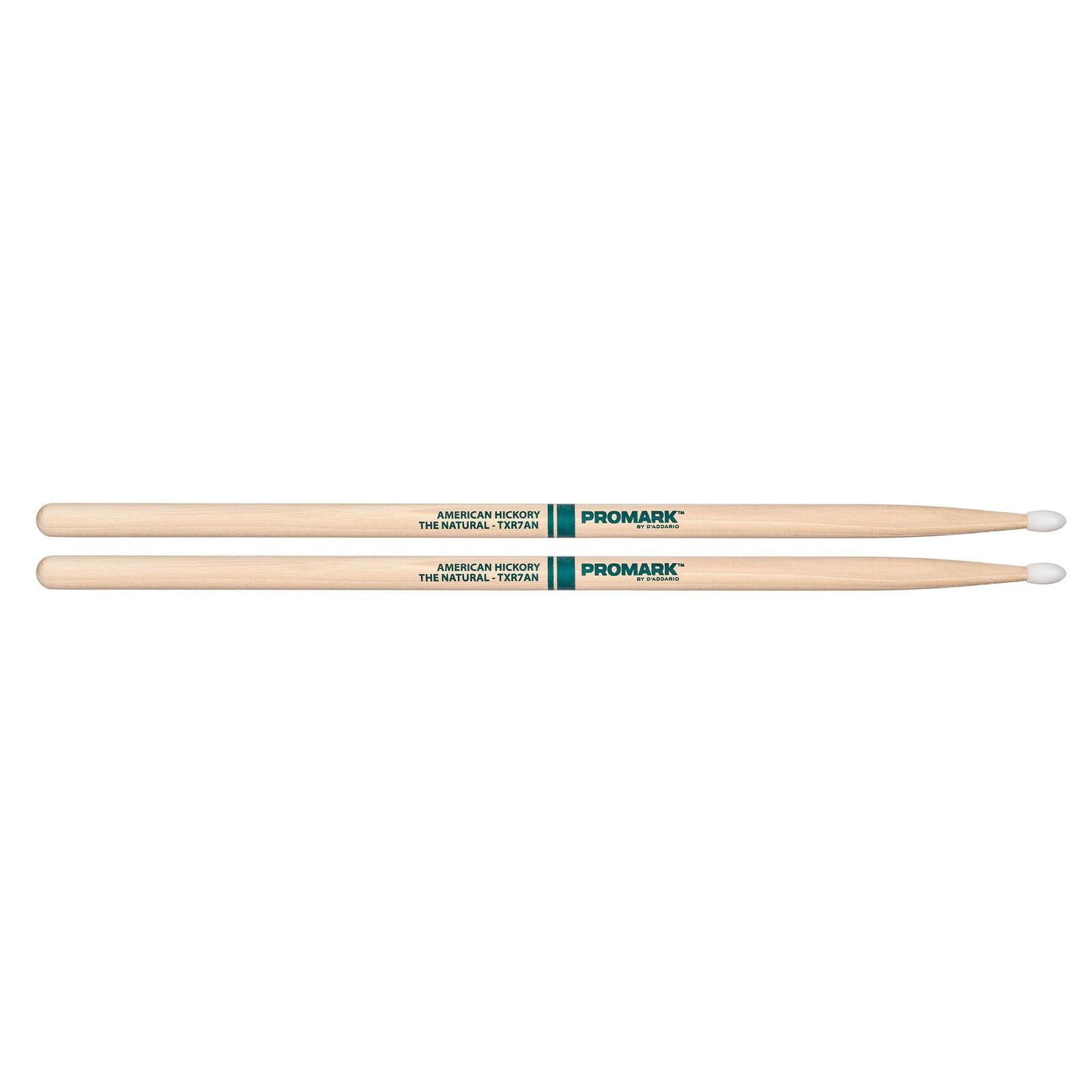 ProMark Hickory 7A "The Natural" Nylon Tip drumstick