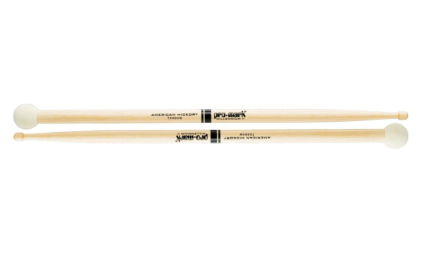 ProMark Hickory SD5 Light Multi Percussion Stick, Wood tip, Felt Butt