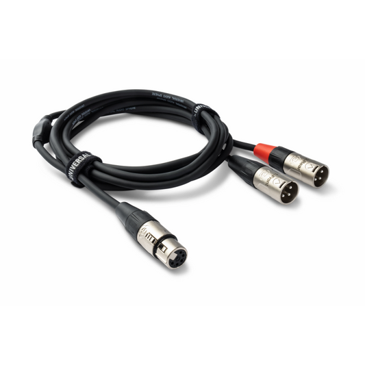UA 10' Sphere Microphone Cable with 5-Pin XLRF and Dual 3-Pin XLRM Connectors