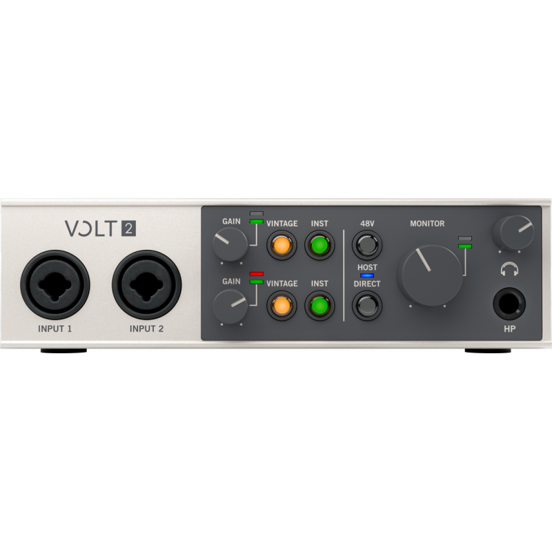 UA Volt 2 USB 2-in/2-out Audio Interface with Vintage Mic Preamp Mode and Music Production Software Bundle — view 2