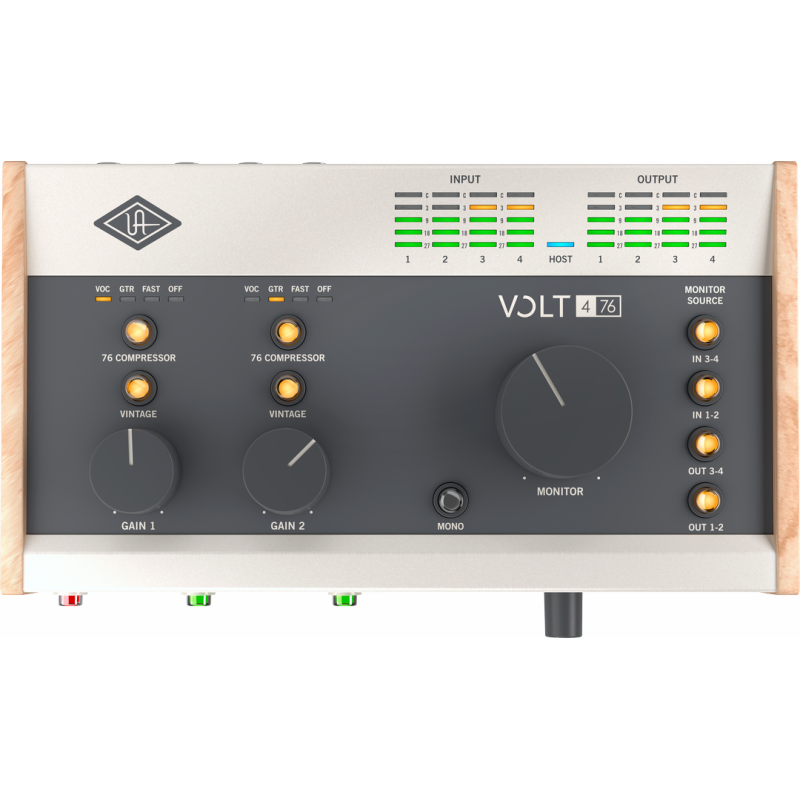 UA Volt 476 USB 4 In/4 Out Audio Interface with Vintage Mic Preamp Mode and Onboard 76 Compressor — view 3