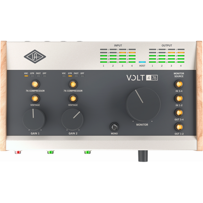 UA Volt 476 USB 4 In/4 Out Audio Interface with Vintage Mic Preamp Mode and Onboard 76 Compressor — view 3