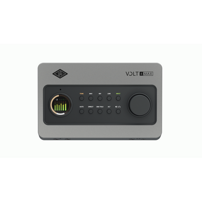 UA Volt 4 Max USB audio interface with 2 mic preamps 2 line inputs Smart display speaker switching Max dynamics processing