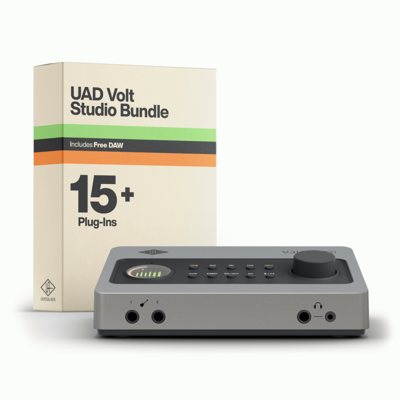 UA Volt 4 Max USB audio interface with 2 mic preamps 2 line inputs Smart display speaker switching Max dynamics processing — view 6
