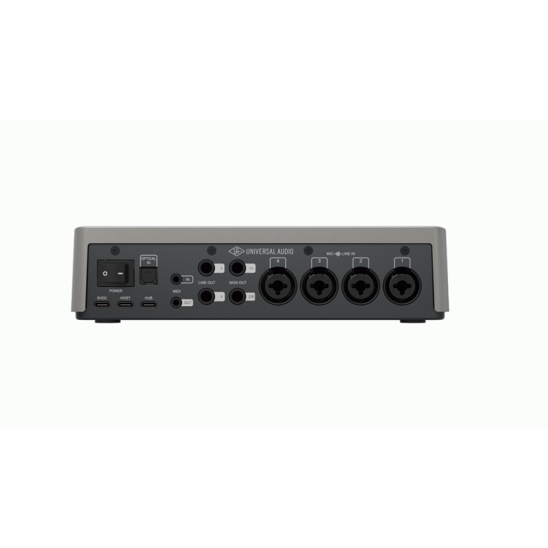 UA Volt 4P Max 12-in/6-out USB audio interface with 4 mic preamps, smart display, speaker switching, and max dynamics processing — view 2