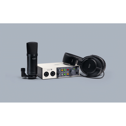 UA Volt 2 USB Recording Studio Pack with Microphone, Headphones, XLR Cable, and Mic Stand Mount