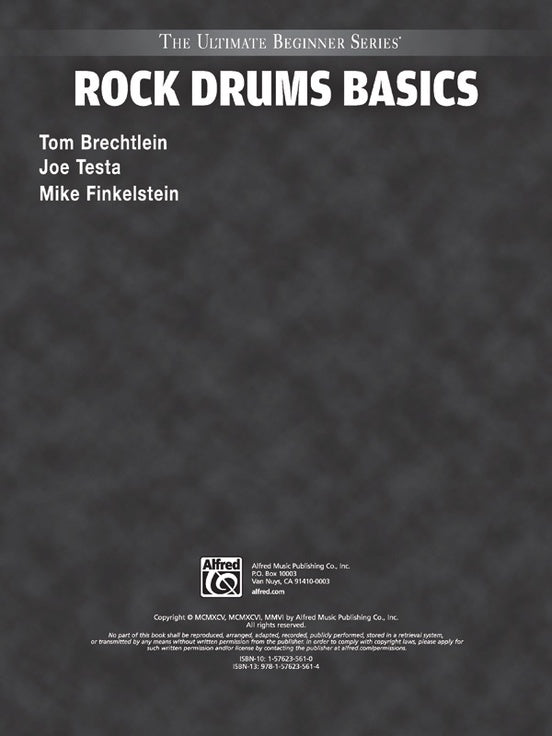 Ultimate Beginner Rock Drums Basics Book with CD