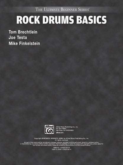 Ultimate Beginner Rock Drums Basics Book with CD