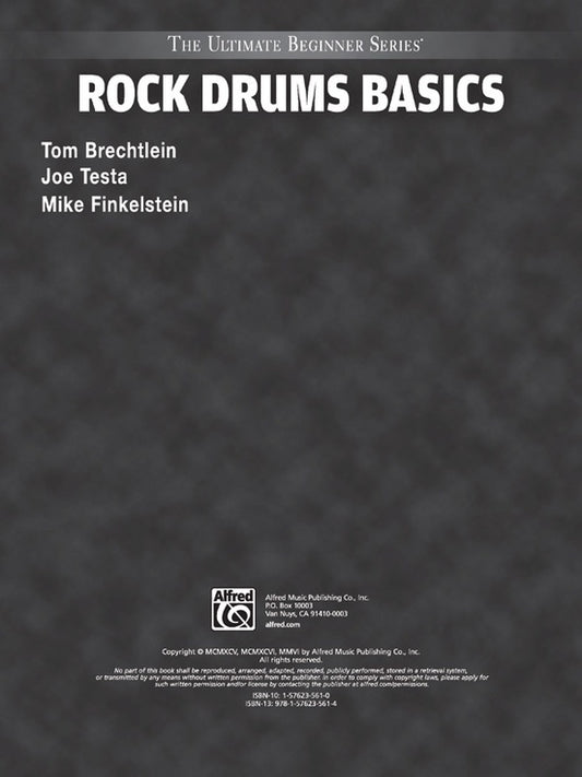 Ultimate Beginner Rock Drums Basics Book with CD