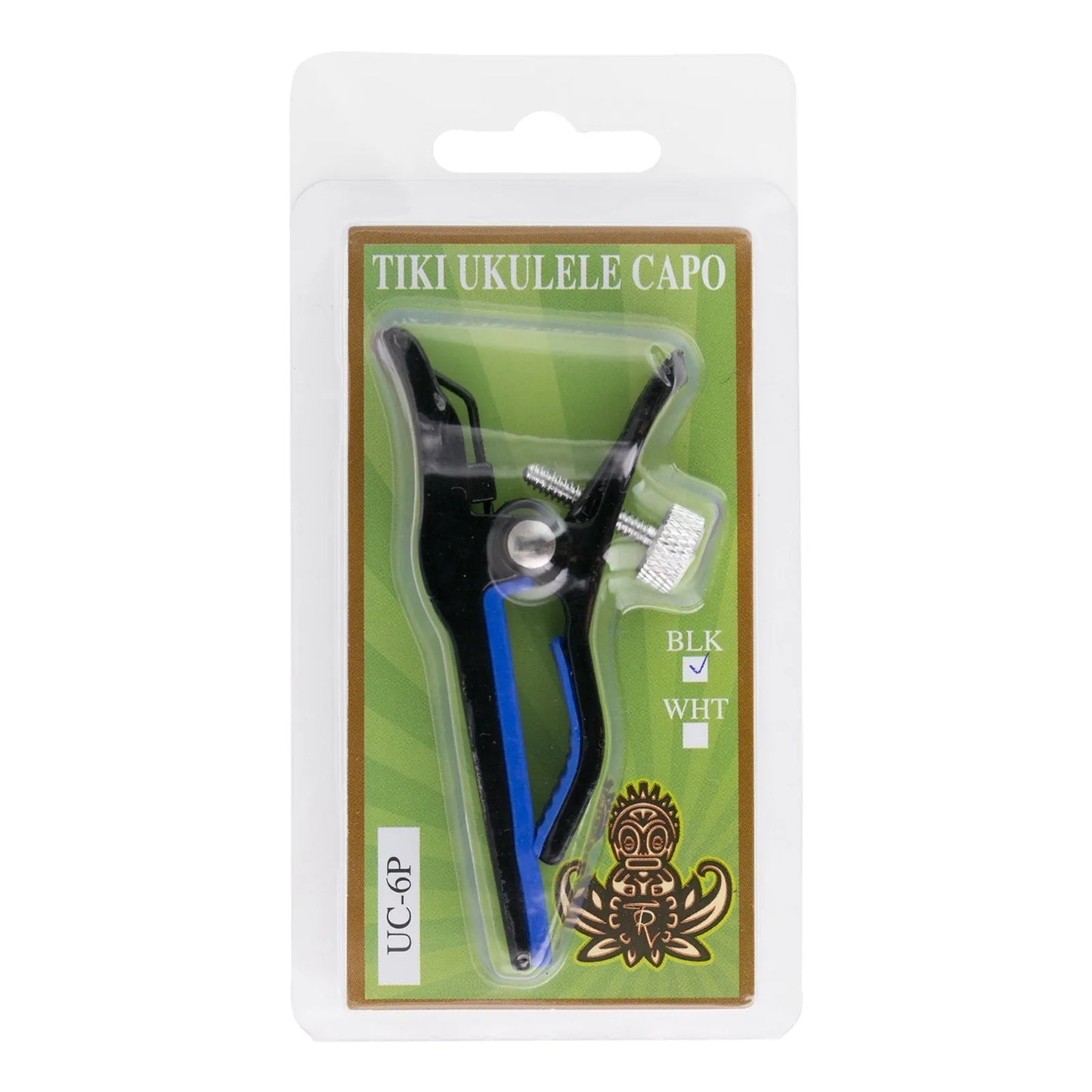 Tiki Quick-Grip Ukulele Capo with Self-Tensioning System - Black — view 2