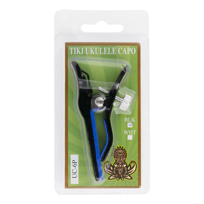 Tiki Quick-Grip Ukulele Capo with Self-Tensioning System - Black — view 2