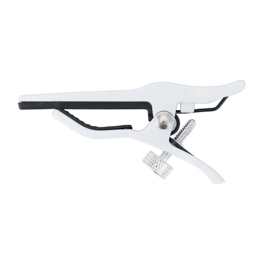 Tiki Quick-Grip Ukulele Capo with Self-Tensioning System - White