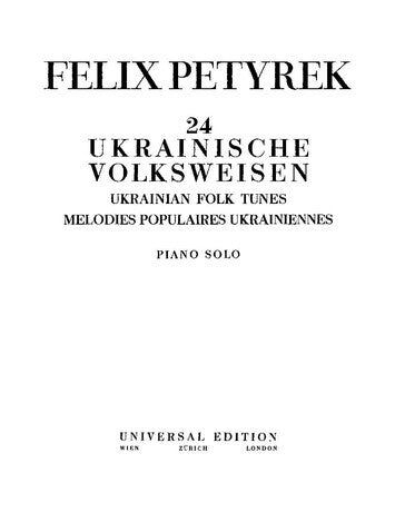 24 Ukrainian Folk Tunes for Piano Sheet Music