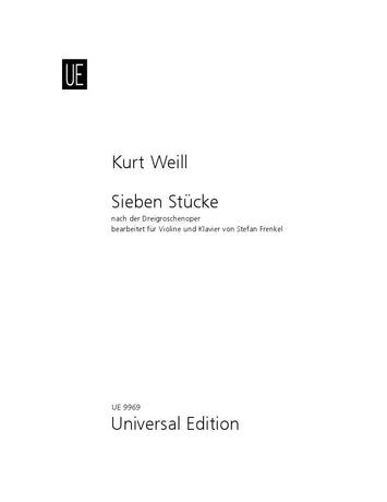 Seven Pieces from Threepenny Opera for Violin and Piano Sheet Music
