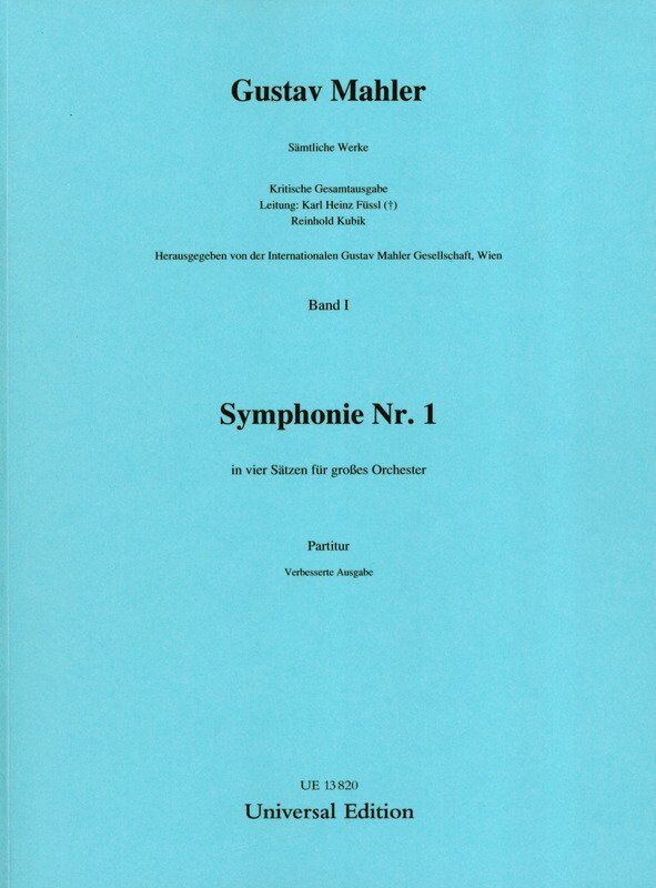 Mahler Symphony No 1 Full Score Universal Edition
