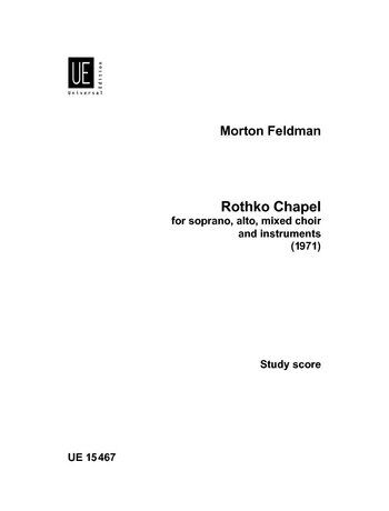 Feldman - Rothko Chapel Study Score, Universal Edition, 1 Page