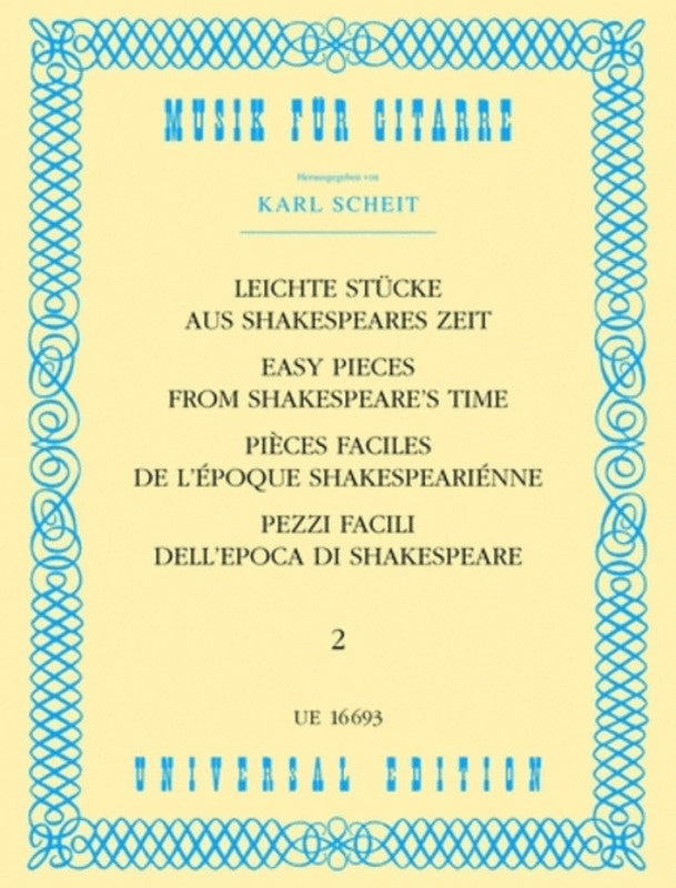 Easy Pieces From Shakespeares Time Book 2
