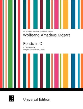 Mozart Rondo in D Major K Anh 184 for Flute and Piano, Advanced Level, Universal Edition