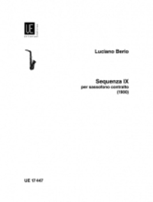 Sequenza Ixb Alto Sax Solo