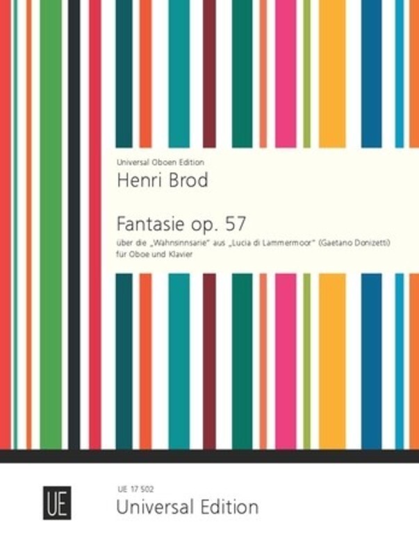 Brod - Fantasy Op 57 Lucia Di Lammermoor Oboe/Piano (Softcover Book)