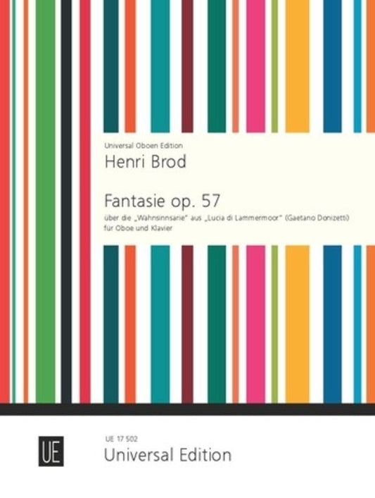Brod - Fantasy Op 57 Lucia Di Lammermoor Oboe/Piano (Softcover Book)