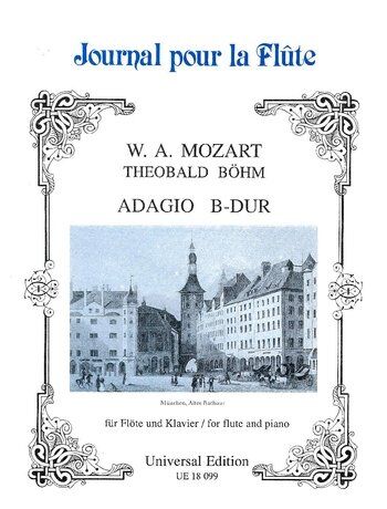 Mozart Adagio in B Flat Major K 332 for Flute and Piano, Arranged by Theobald Bohm, Universal Edition, 1 Page