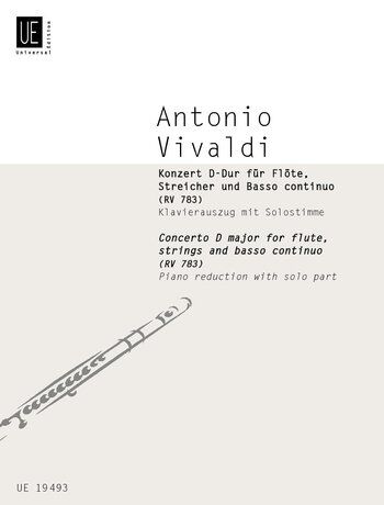 Vivaldi Concerto RV 783 for Flute and Piano, Universal Edition, 1 Page