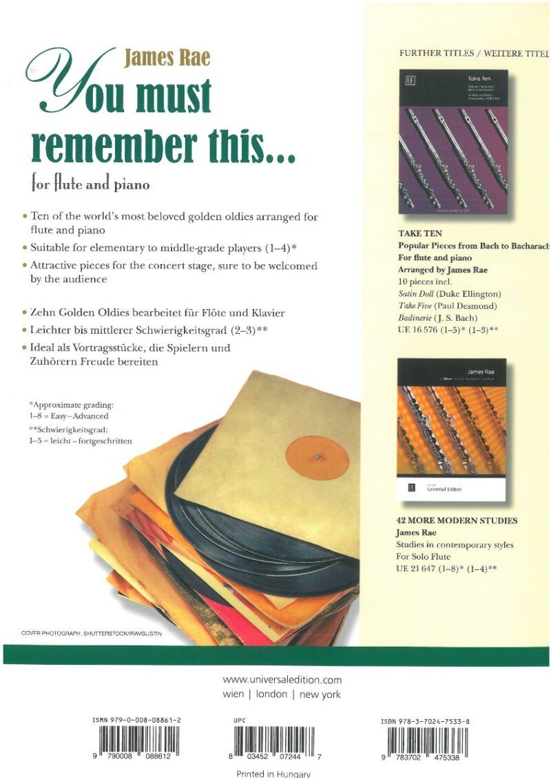 You Must Remember This Flute and Piano by James Rae