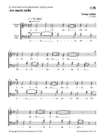 Arthur: Ave Maris Stella — a cappella (Universal Edition)