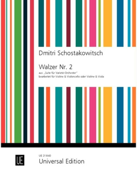 Shostakovich - Waltz No 2 For Violin/Cello Or Violin/Viola Softcover Book (Cello|Violin)